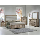  Crown Mark Matteo Queen Upholstered Panel Bed B3202-Q-HBFB/B3200-KQ-RAIL IMAGE 1