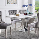  Furniture of America Valdevers CM3294T-7PC-AC261GY 7 Pc Dining Table Set IMAGE 4