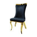  Furniture of America Basilicata FM33013BK-SC-2PK Set Of 2 Gold Chair IMAGE 1