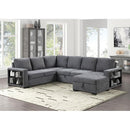  Furniture of America Stockwell FM6966DG-SECT Sleeper Sofa Sectional IMAGE 2
