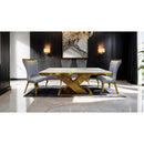  Furniture of America Palazzo FM33002GD-T-7PC-11WH 7 Pc Dining Table Set IMAGE 4