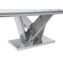  Furniture of America Valdevers CM3294T-SS-TABLE Dining Table IMAGE 4