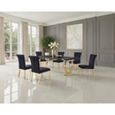  Furniture of America Horley FM37010GD-T807PC 7 Pc Dining Table Set IMAGE 2