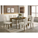  Furniture of America Paolino FM32010BR-T-7PC 7 Pc Dining Table Set IMAGE 2