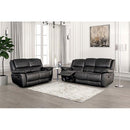  Furniture of America Glarus FM69003BK-SF-M Sofa Manual Recliner IMAGE 2