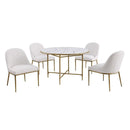  Furniture of America Balvi FM37012GD-RT-3A Round Dining Table IMAGE 1