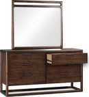 Sol - Beveled Glass Wall Or Dresser Mirror - Brown Spice