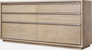 One - Coastal Modern Six Drawer Dresser - Bisque