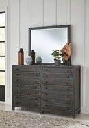 Townsend - Solid Wood Eight Drawer Dresser - Gunmetal (2024)