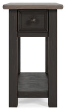 Tyler Creek - Chair Side End Table - Black / Gray