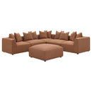  Coaster Furniture Jennifer 551592 Upholstered Corner Chair - Terracotta IMAGE 3