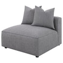 Coaster Furniture Jennifer 551594 Upholstered Armless Chair - Grey IMAGE 1