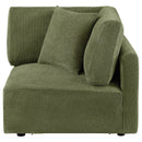  Coaster Furniture Elysia 551896 Chenille Upholstered Modular Corner Chair - Green IMAGE 3