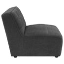  Coaster Furniture Sunny 552081 Upholstered Armless Chair - Dark Charcoal IMAGE 4