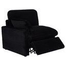  Coaster Furniture Collins 610361PT 5-Piece Power Reclining Home Theater Seating - Black IMAGE 4