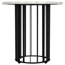 Coaster Furniture Haven 706208-S3 3-piece Round Marble Coffee and End Table Set - Black IMAGE 4
