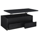  Coaster Furniture Knapp 706228-S3 3-piece Lift Top Coffee Table Set - Black IMAGE 7