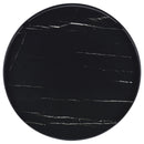  Coaster Furniture Briggs 706267 Round Marble Printed Glass Top End Table - Black IMAGE 6