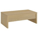  Coaster Furniture Canoga 706348 Engineered Wood Lift Top Coffee Table - Light Oak IMAGE 1