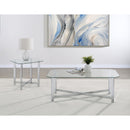  Coaster Furniture Cronin 706568-S2 2-piece Tempered Glass Top Coffee Table Set - Chrome IMAGE 2
