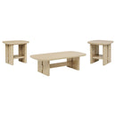  Coaster Furniture Kailani 706588-S3 3-piece Coastal Coffee and End Table Set - Beige Oak IMAGE 1