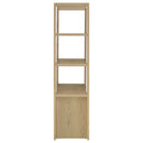  Coaster Furniture Laurelton 708224 3-shelf Media Tower Tall Pier Cabinet - Light Oak IMAGE 4