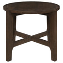  Coaster Furniture Cota 708288-S3 3-piece Solid Wood Coffee and End Table Set - Dark Brown IMAGE 4