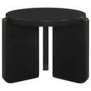  Coaster Furniture Cordova 709678-S2 2-piece Solid Wood Coffee and End Table Set - Black IMAGE 4