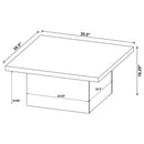  Coaster Furniture Devar 710888 Square Engineered Wood Coffee Table - Dark Pine IMAGE 6