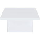  Coaster Furniture Devar 710898-S2 2-piece Square Coffee End Table Set - White High Gloss IMAGE 12