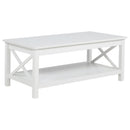  Coaster Furniture Skyview 722088 44-inch Rectangular Lift Top Coffee Table - White IMAGE 1
