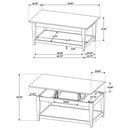  Coaster Furniture Lindenton 722758-S3 3-piece Wood Lift-Top Coffee and End Table Set - Blonde IMAGE 15