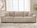 Carceri - 3-Piece Power Sectional Reclining Sofa With Armless Power Recliner - Cashmere