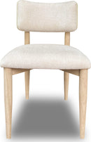 Zinnia - Wood Back Dining Chair (Set of 2) - White Sand And Dune Chenille