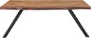 Reese - Live Edge Solid Wood Metal Leg Dining Table - Natural Acacia
