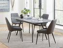 Lucia - Extendable Stone Top Metal Leg Dining Table