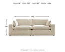 Elyza - Loveseat 2 Pc Sectional - Linen