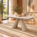 Cassian - Dining Table With Ceramic Top - Cream