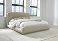 Tirimbina - Chenille Upholstered Platform Bed
