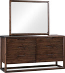 Sol - Six Drawer Acacia Wood Dresser - Brown Spice
