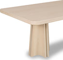 Zinnia - Ash Wood Double Pedestal Dining Table - White Sand