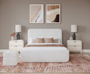 Blossom Wisteria - Upholstered Storage Ottoman - Frosty Corduroy