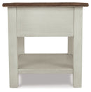 Bolanburg - Rectangular End Table - White / Brown / Beige