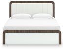 Kendanport - 4 Pc. - King Platform Bed, Dresser, Mirror And Nightstand - Brown / White