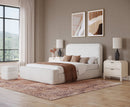 Blossom Wisteria - Upholstered Storage Ottoman - Frosty Corduroy