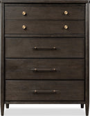 Rockport - Five Drawer Oak Wood Chest - Yin