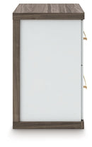 Kendanport - 3 Pc. - Dresser And 2 Nightstands - Brown / White