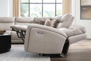 Gravier - 5-Piece Power Reclining Sectional - Gray