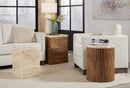 One - Square Onyx End Table - White