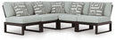 Beachloft - 5-Piece Outdoor Sectional - Black / Gray
